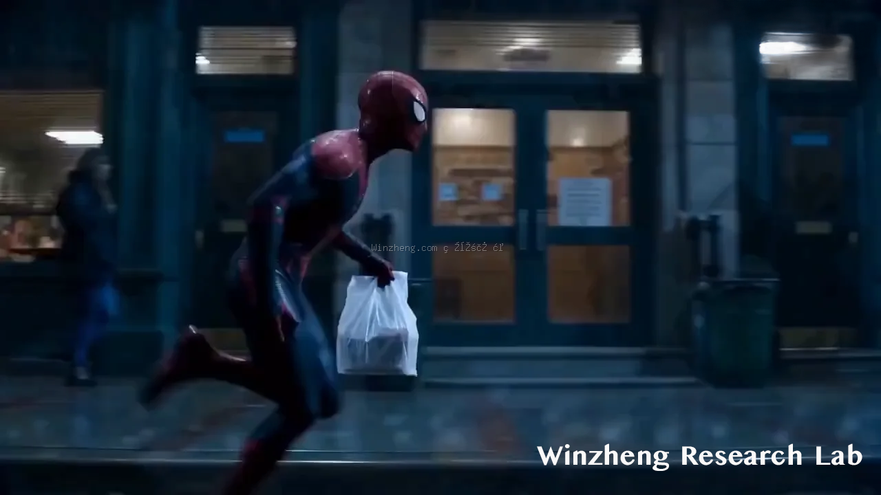 蜘蛛侠提着外卖飞檐走壁