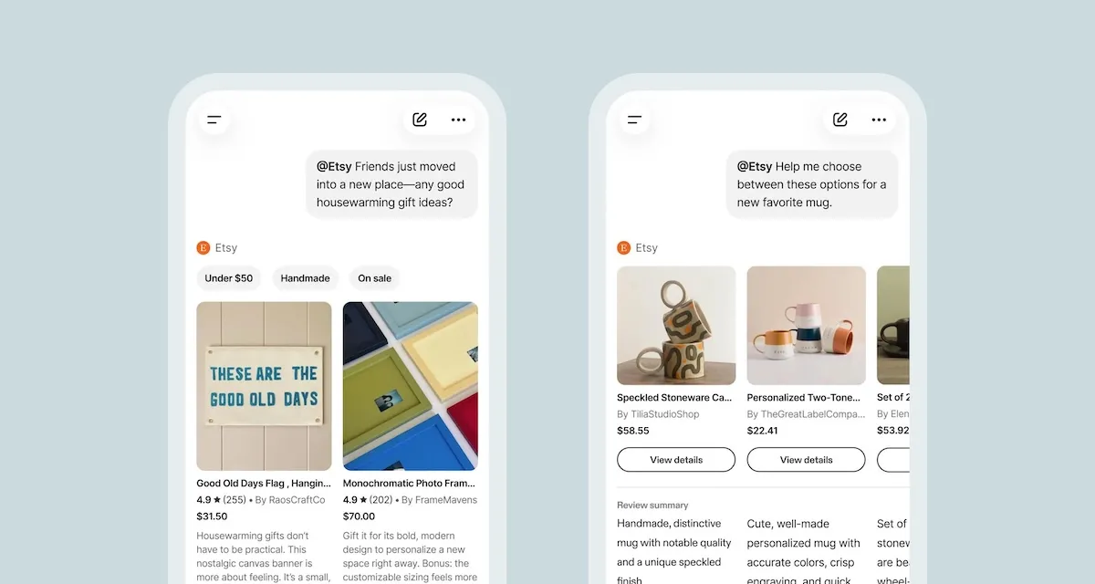 Etsy在ChatGPT内推原生应用，AI购物新体验