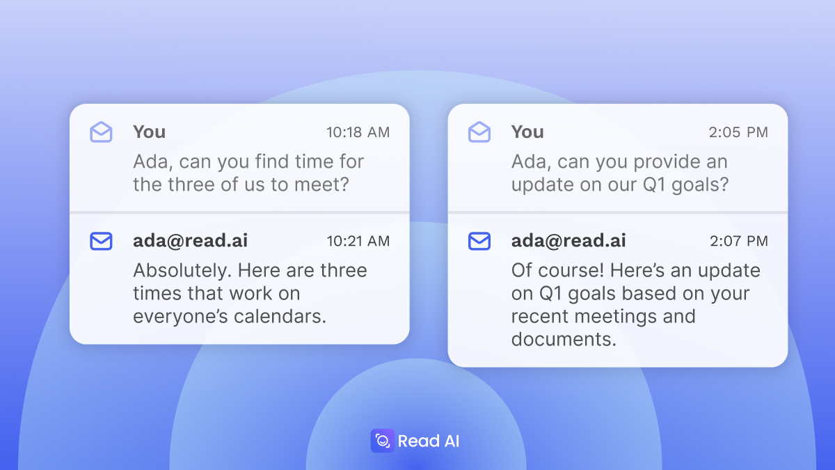 Read AI 推出邮件‘数字孪生’ Ada：智能日程与问答助手