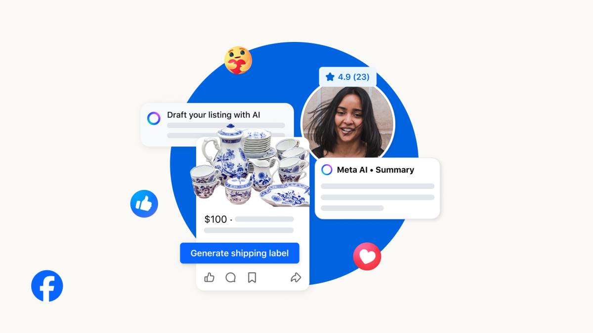 Facebook Marketplace 新增 Meta AI 自动回复买家消息