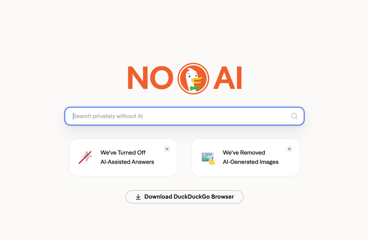 DuckDuckGo推“无AI”扩展，流量暴增下更易触及