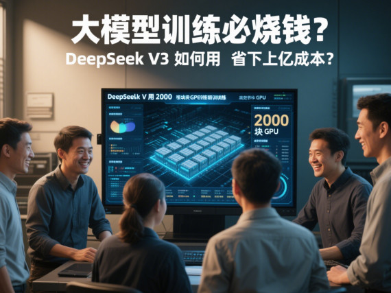 大模型训练必烧钱？DeepSeek V3 如何用 2000 块 GPU 省下上亿成本？-AI资讯论坛-人工智能-赢政天下