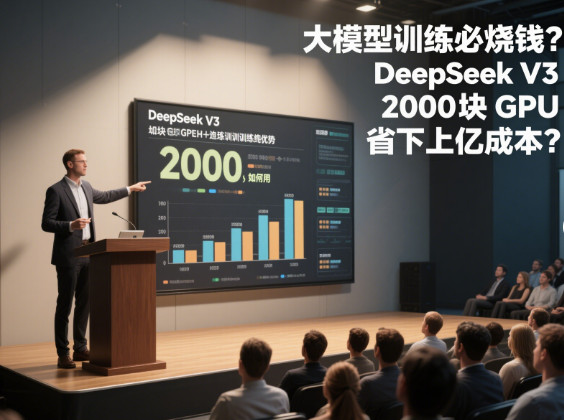 大模型训练必烧钱？DeepSeek V3 如何用 2000 块 GPU 省下上亿成本？-赢政天下