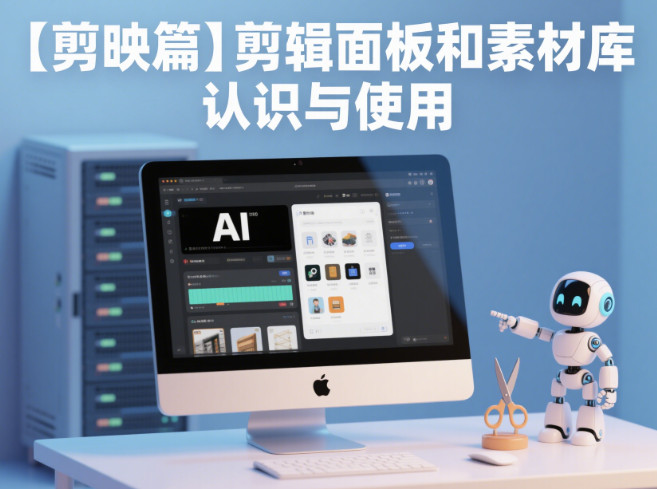 5、AI生成视频零基础入门2025,【剪映篇】剪辑面板和素材库，认识与使用-赢政天下