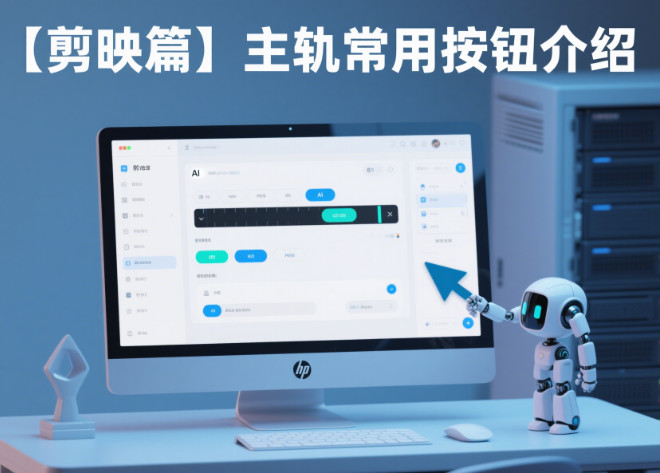 9、AI生成视频零基础入门2025,【剪映篇】主轨常用按钮介绍-赢政天下